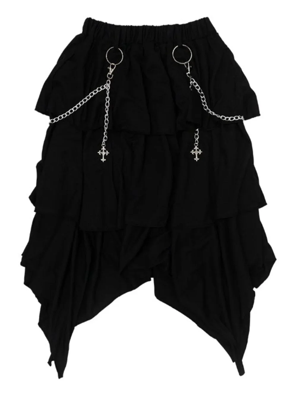 NEW ACDC RAG Dark Abyss Black Cross Chain Skirt